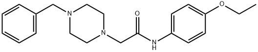 2-(4-benzylpiperazin-1-yl)-N-(4-ethoxyphenyl)acetamide 化学構造式