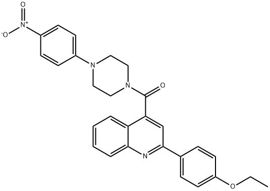 [2-(4-ethoxyphenyl)quinolin-4-yl]-[4-(4-nitrophenyl)piperazin-1-yl]methanone Structure