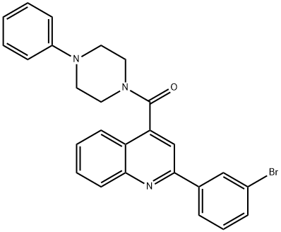 [2-(3-bromophenyl)quinolin-4-yl]-(4-phenylpiperazin-1-yl)methanone 化学構造式