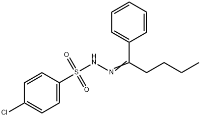 4-chloro-N-[(E)-1-phenylpentylideneamino]benzenesulfonamide Structure