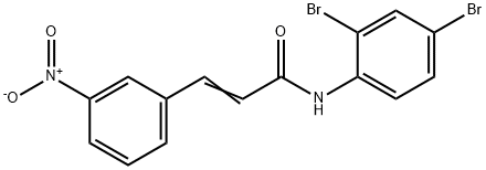 (E)-N-(2,4-dibromophenyl)-3-(3-nitrophenyl)prop-2-enamide Structure