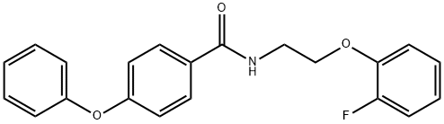 N-[2-(2-fluorophenoxy)ethyl]-4-phenoxybenzamide 化学構造式
