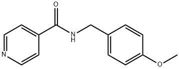 N-[(4-methoxyphenyl)methyl]pyridine-4-carboxamide 化学構造式