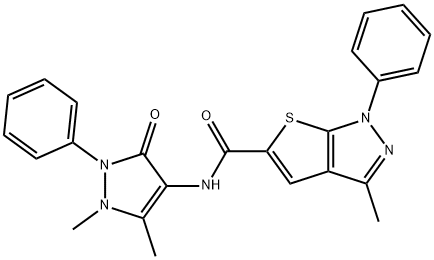 306959-01-3 N-(1,5-二甲基-3-氧代-2-苯基-2,3-二氢-1H-吡唑-4-基)-3-甲基-1-苯基-1H-噻吩并[2,3-C]吡唑-5-甲酰胺