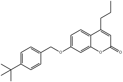 7-[(4-tert-butylphenyl)methoxy]-4-propylchromen-2-one Structure