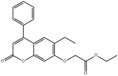 ethyl 2-(6-ethyl-2-oxo-4-phenylchromen-7-yl)oxyacetate 结构式