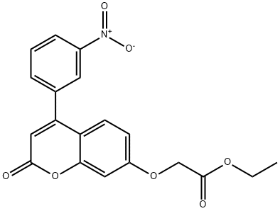 ethyl 2-[4-(3-nitrophenyl)-2-oxochromen-7-yl]oxyacetate 结构式