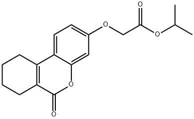 propan-2-yl 2-[(6-oxo-7,8,9,10-tetrahydrobenzo[c]chromen-3-yl)oxy]acetate 化学構造式