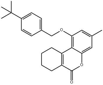 1-[(4-tert-butylphenyl)methoxy]-3-methyl-7,8,9,10-tetrahydrobenzo[c]chromen-6-one Structure