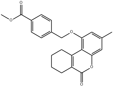 methyl 4-[(3-methyl-6-oxo-7,8,9,10-tetrahydrobenzo[c]chromen-1-yl)oxymethyl]benzoate Structure