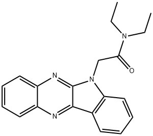 N,N-diethyl-2-indolo[3,2-b]quinoxalin-6-ylacetamide 化学構造式