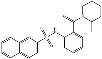 N-[2-(2-methylpiperidine-1-carbonyl)phenyl]naphthalene-2-sulfonamide Struktur