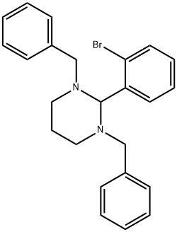 1,3-dibenzyl-2-(2-bromophenyl)-1,3-diazinane Structure