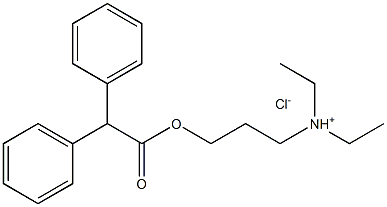 3-(2,2-diphenylacetyl)oxypropyl-diethylazanium chloride Structure