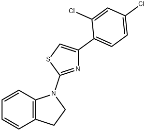 4-(2,4-dichlorophenyl)-2-(2,3-dihydroindol-1-yl)-1,3-thiazole Structure