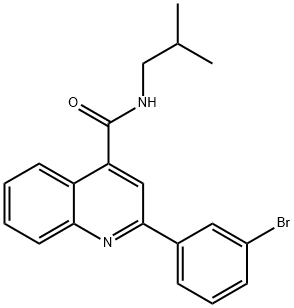 2-(3-bromophenyl)-N-(2-methylpropyl)quinoline-4-carboxamide Struktur