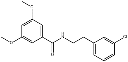 N-[2-(3-chlorophenyl)ethyl]-3,5-dimethoxybenzamide,309951-04-0,结构式