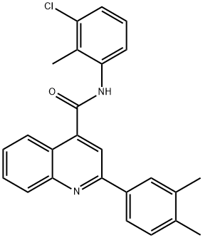 N-(3-chloro-2-methylphenyl)-2-(3,4-dimethylphenyl)quinoline-4-carboxamide Structure