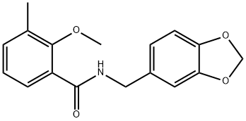 N-(1,3-benzodioxol-5-ylmethyl)-2-methoxy-3-methylbenzamide|