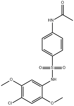 N-[4-[(4-chloro-2,5-dimethoxyphenyl)sulfamoyl]phenyl]acetamide Structure