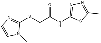 2-(1-methylimidazol-2-yl)sulfanyl-N-(5-methyl-1,3,4-thiadiazol-2-yl)acetamide Struktur