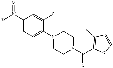 [4-(2-chloro-4-nitrophenyl)piperazin-1-yl]-(3-methylfuran-2-yl)methanone Structure