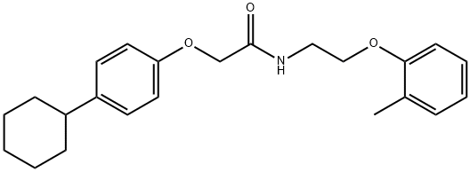 2-(4-cyclohexylphenoxy)-N-[2-(2-methylphenoxy)ethyl]acetamide Structure