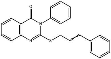 3-phenyl-2-[(E)-3-phenylprop-2-enyl]sulfanylquinazolin-4-one,312503-00-7,结构式