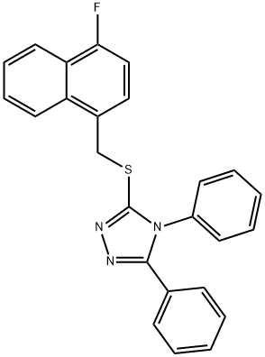 3-[(4-fluoronaphthalen-1-yl)methylsulfanyl]-4,5-diphenyl-1,2,4-triazole,312504-43-1,结构式