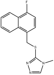 3-[(4-fluoronaphthalen-1-yl)methylsulfanyl]-4-methyl-1,2,4-triazole 结构式