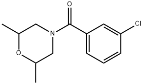 (3-chlorophenyl)-(2,6-dimethylmorpholin-4-yl)methanone Structure