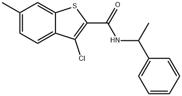 3-chloro-6-methyl-N-(1-phenylethyl)-1-benzothiophene-2-carboxamide|