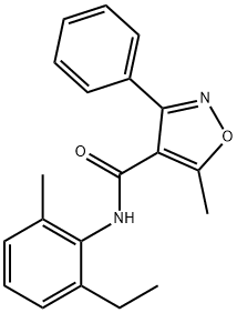 N-(2-ethyl-6-methylphenyl)-5-methyl-3-phenyl-1,2-oxazole-4-carboxamide Structure