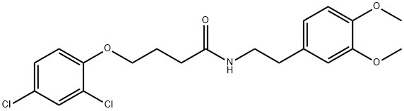 4-(2,4-dichlorophenoxy)-N-[2-(3,4-dimethoxyphenyl)ethyl]butanamide Struktur