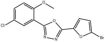 2-(5-bromofuran-2-yl)-5-(5-chloro-2-methoxyphenyl)-1,3,4-oxadiazole Structure