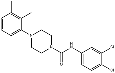 N-(3,4-dichlorophenyl)-4-(2,3-dimethylphenyl)piperazine-1-carboxamide Struktur