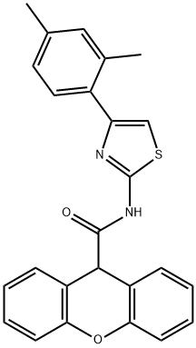 N-[4-(2,4-dimethylphenyl)-1,3-thiazol-2-yl]-9H-xanthene-9-carboxamide,313392-56-2,结构式