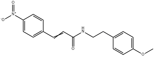 (E)-N-[2-(4-methoxyphenyl)ethyl]-3-(4-nitrophenyl)prop-2-enamide Struktur