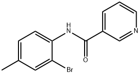 N-(2-bromo-4-methylphenyl)pyridine-3-carboxamide Struktur