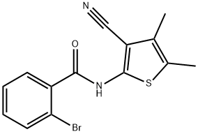 2-bromo-N-(3-cyano-4,5-dimethylthiophen-2-yl)benzamide 化学構造式