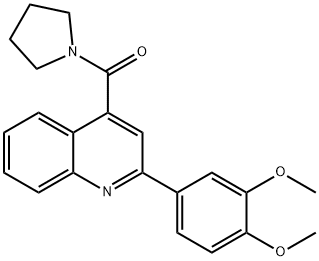 [2-(3,4-dimethoxyphenyl)quinolin-4-yl]-pyrrolidin-1-ylmethanone 结构式