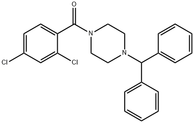 (4-benzhydrylpiperazin-1-yl)-(2,4-dichlorophenyl)methanone Structure