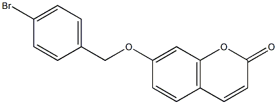 7-[(4-bromophenyl)methoxy]chromen-2-one Struktur