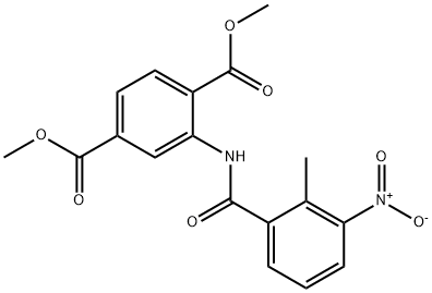 dimethyl 2-[(2-methyl-3-nitrobenzoyl)amino]benzene-1,4-dicarboxylate 结构式