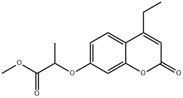 methyl 2-(4-ethyl-2-oxochromen-7-yl)oxypropanoate 化学構造式