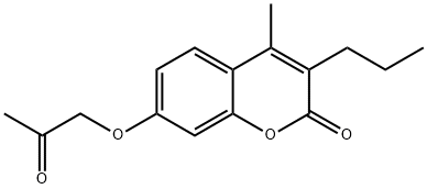 4-methyl-7-(2-oxopropoxy)-3-propylchromen-2-one Structure