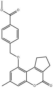 methyl 4-[(7-methyl-4-oxo-2,3-dihydro-1H-cyclopenta[c]chromen-9-yl)oxymethyl]benzoate,314744-38-2,结构式