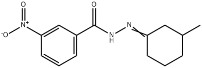 N-[(Z)-(3-methylcyclohexylidene)amino]-3-nitrobenzamide 化学構造式