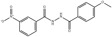 N'-(4-methoxybenzoyl)-3-nitrobenzohydrazide 结构式