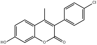 3-(4-氯苯基)-7-羟基-4-甲基-2H-色烯-2-酮,31913-52-7,结构式